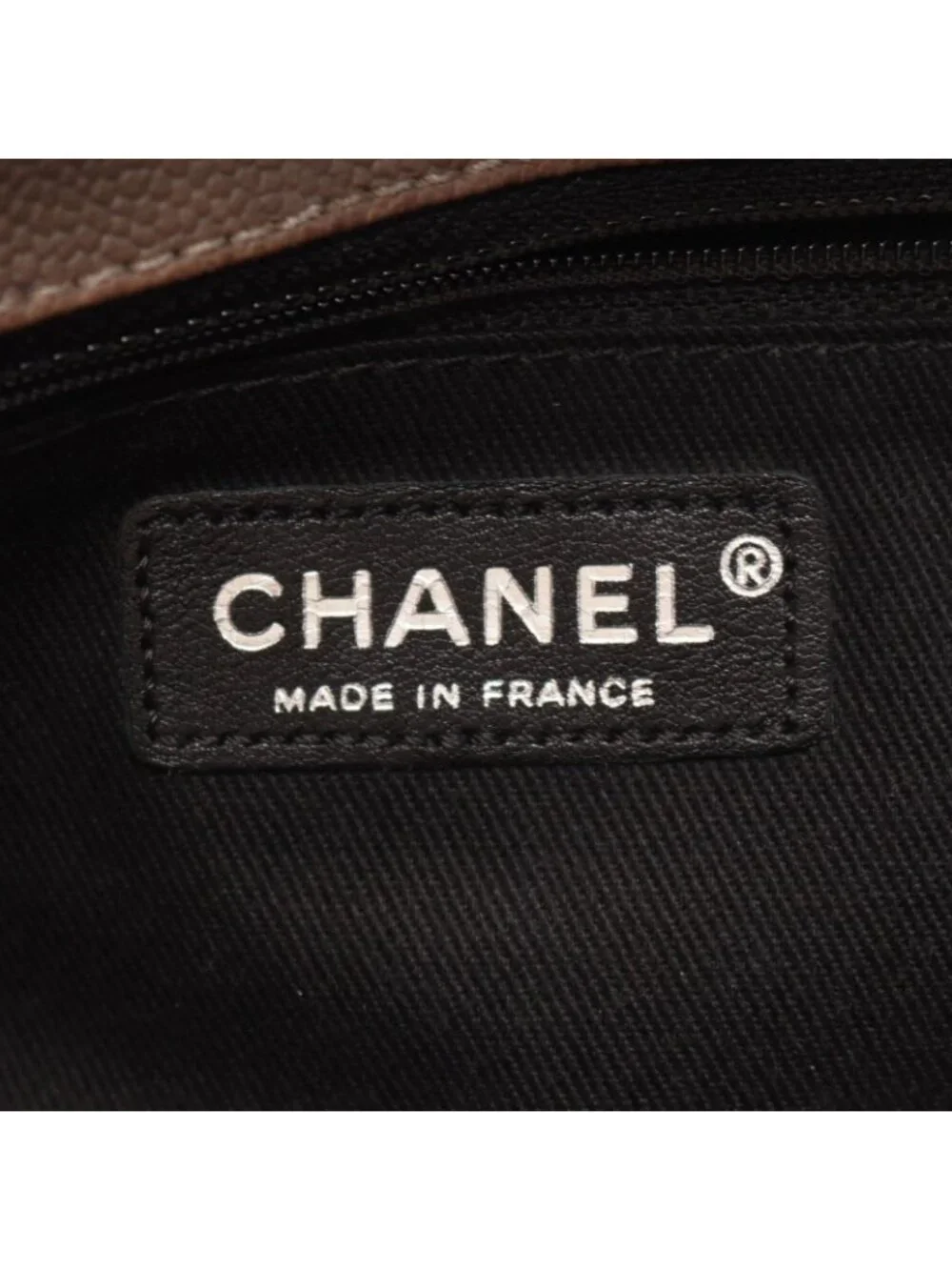 Chanel Shoulder Bag 2.55 Quilted Chain Gray Caviar Leather